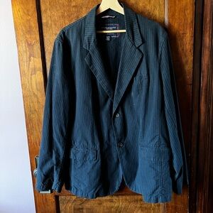 American Eagle Outfitters 2000s Men’s Academia Blazer Preppy Pinstripe Vintage